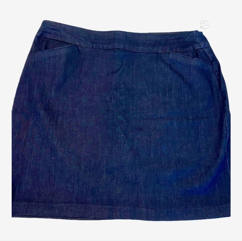 Croft & Barrow Womens Plus Size Dark Blue Mini Skirt Size 16W